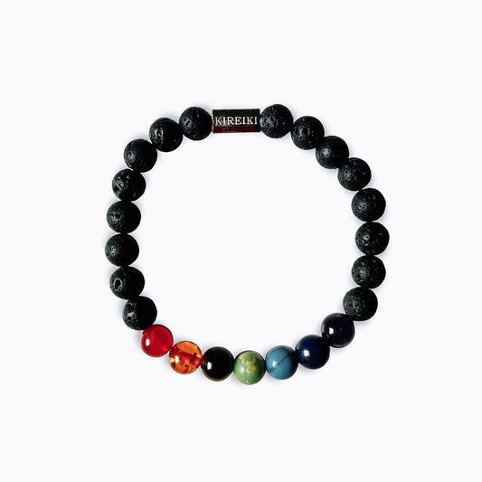 Chakra Lava Gemstone Bracelet
