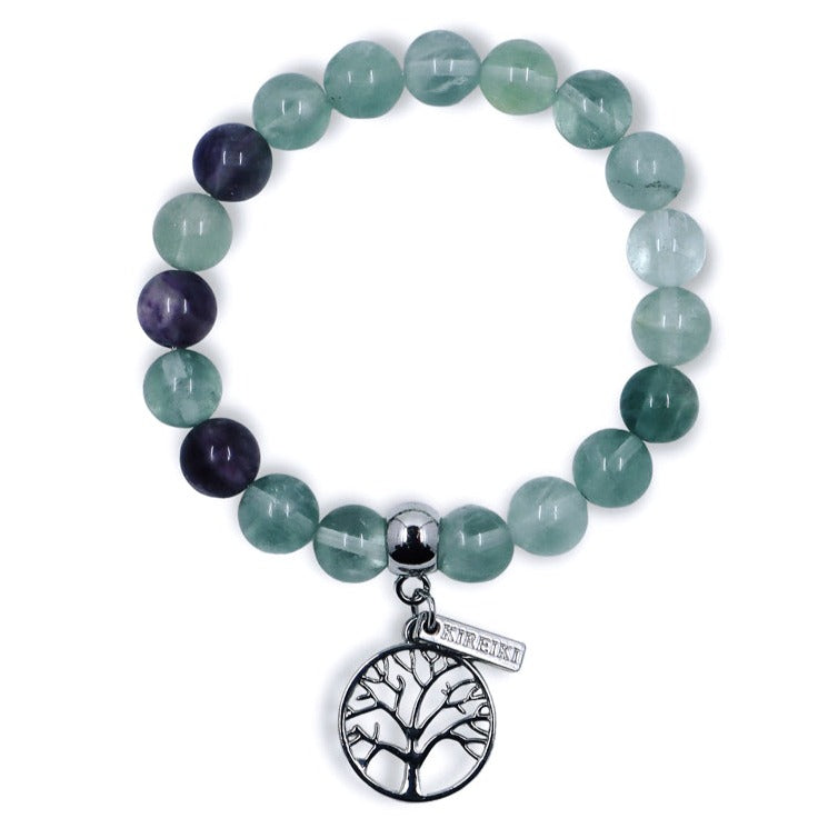 Fluorite Gemstone Charm Bracelet