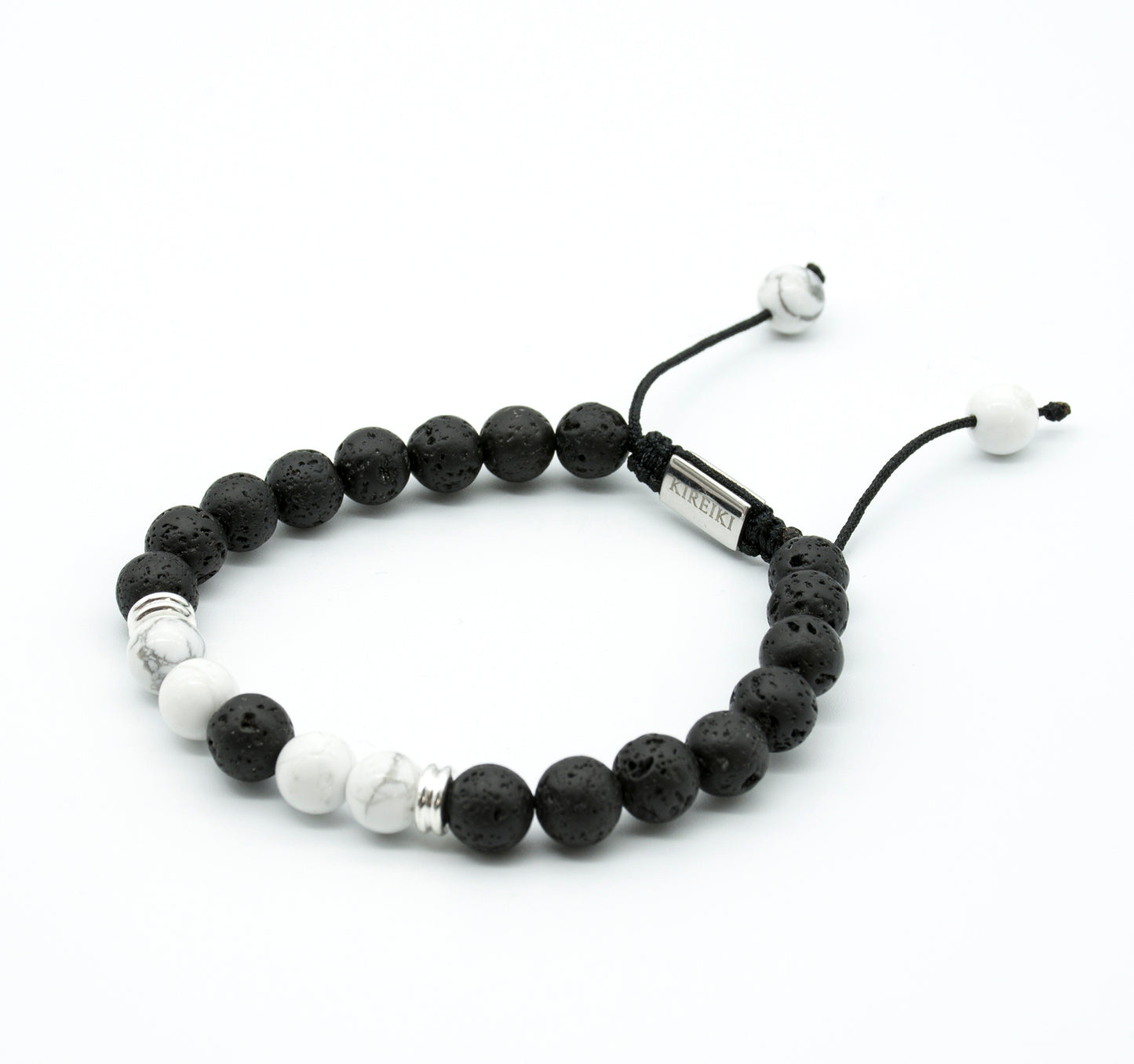 Howlite & Lava Peace Gemstone Bracelet