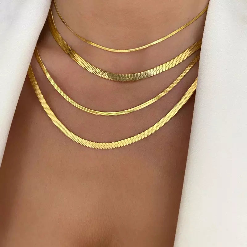 18k Gold Plated Snake Chain Necklace