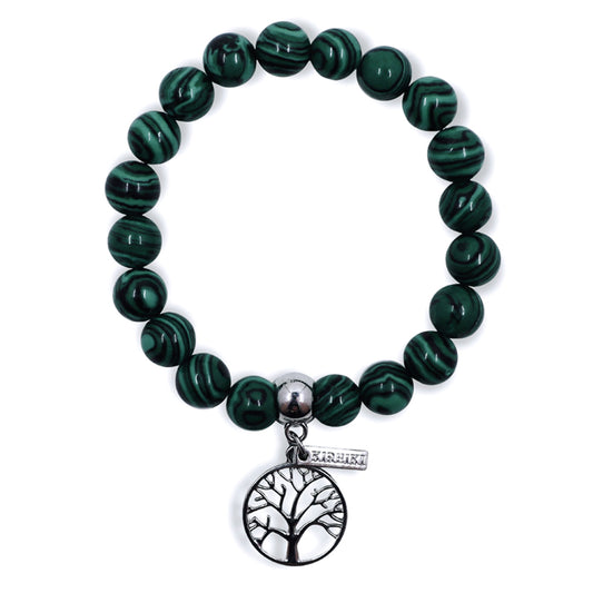 Malachite Gemstone Charm Bracelet