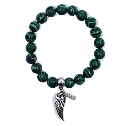 Malachite Gemstone Charm Bracelet