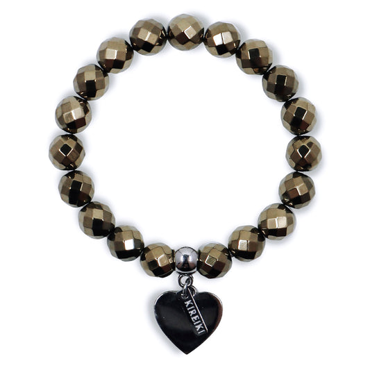 Pyrite Gemstone Charm Bracelet