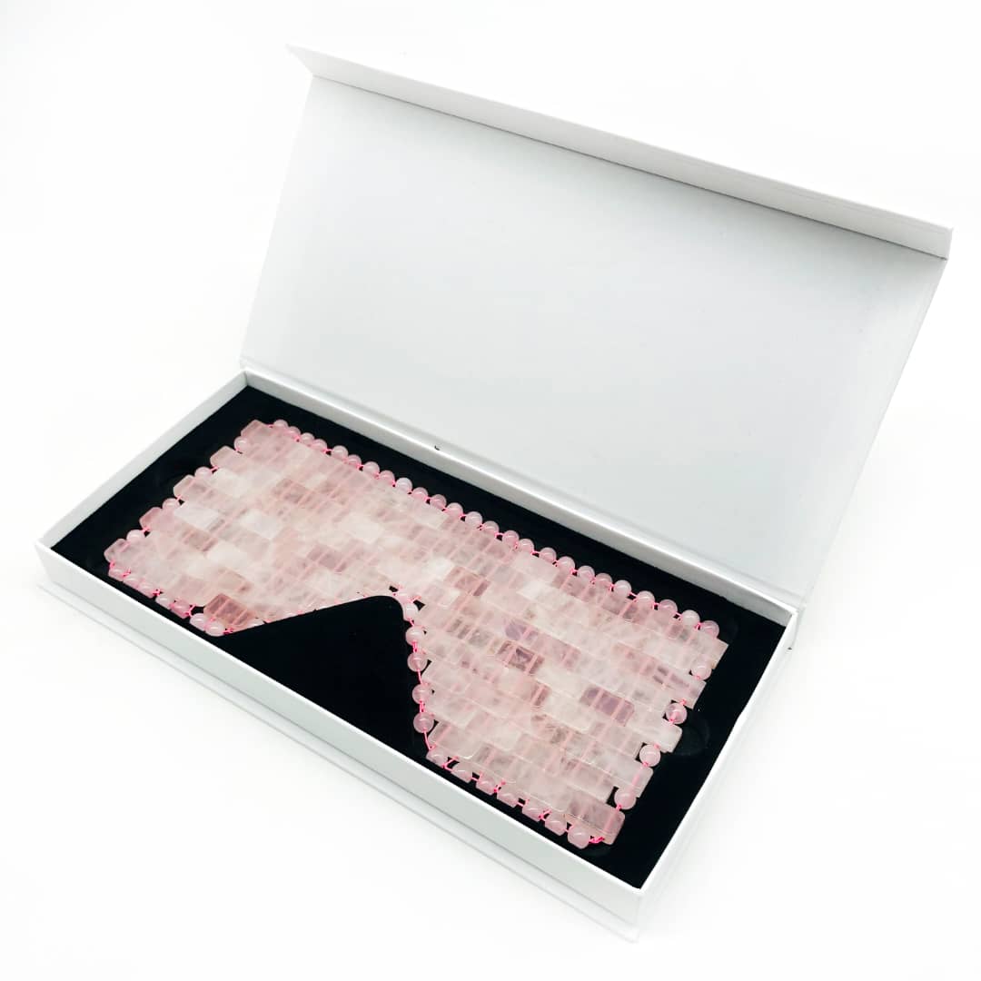 Rose Quartz Gemstone Eye Mask