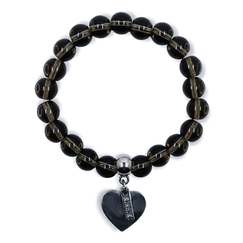 Smoky Quartz Gemstone Charm Bracelet