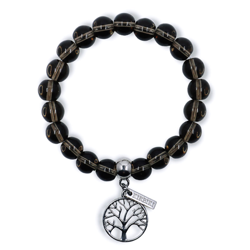 Smoky Quartz Gemstone Charm Bracelet