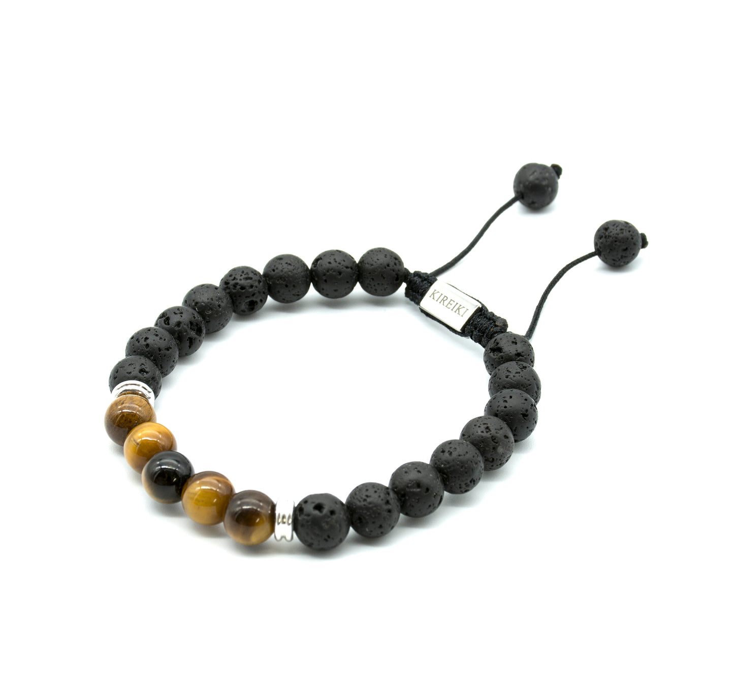 Tigers Eye (Solar Plexus) Lava Gemstone Bracelet