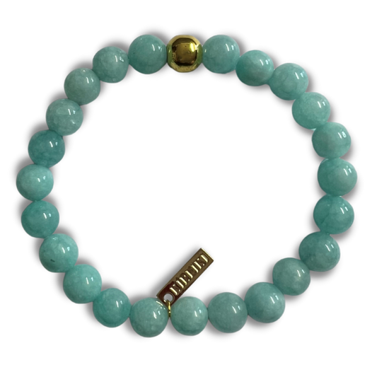 Aquamarine Gemstone Manifest Bracelet