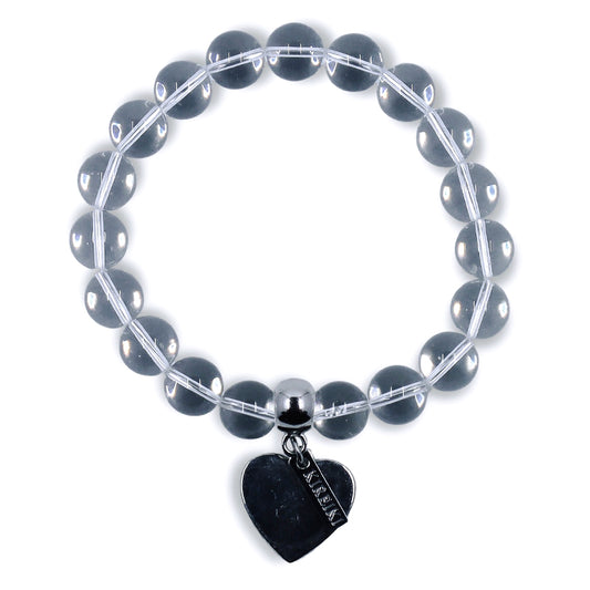 Clear Quartz Gemstone Charm Bracelet