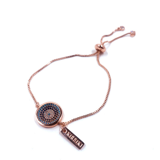 Protect Me Eye Charm Copper Bracelet