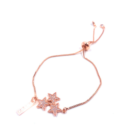 Glistening Stars Charm Copper Bracelet