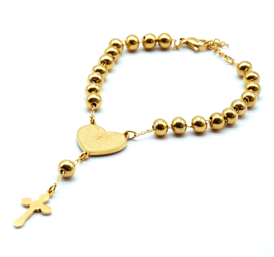 Cross my Heart Rosary Bracelet