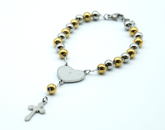 Cross my Heart Rosary Bracelet