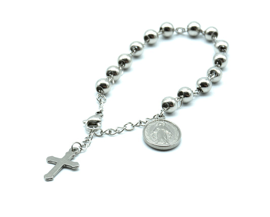 Cross & Pendant Rosary Bracelet