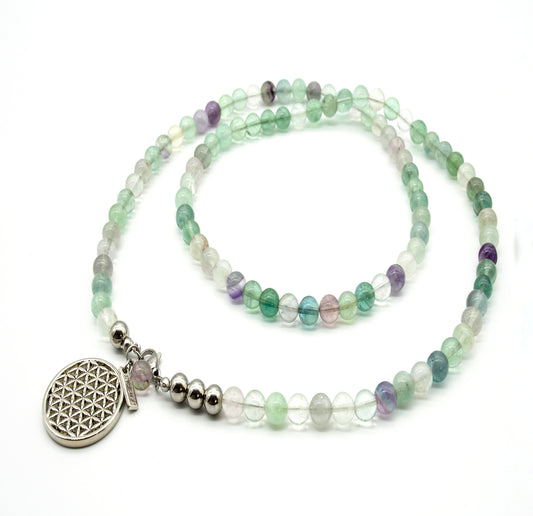 Fluorite Gemstone Necklace