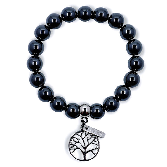 Hematite Gemstone Charm Bracelet