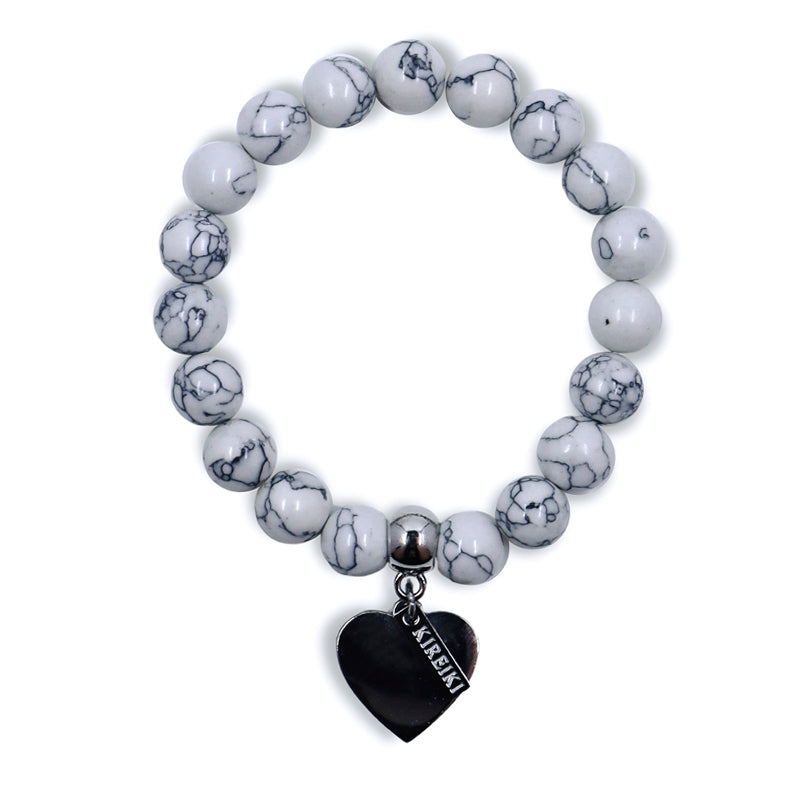 Howlite Gemstone Charm Bracelet