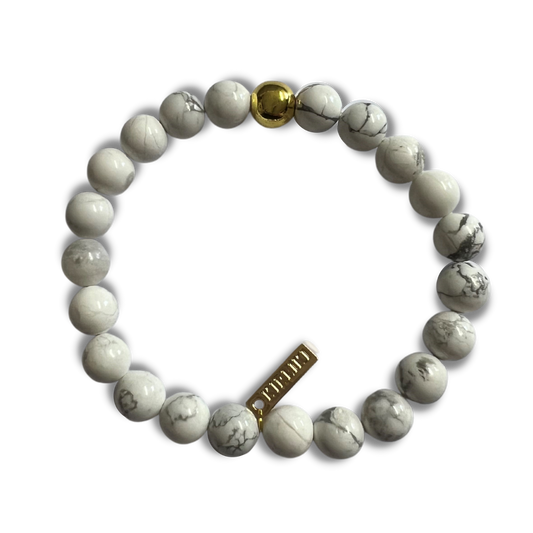 Howlite Gemstone Manifest Bracelet