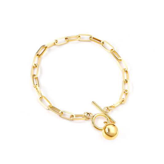 Ball Charm 18k Gold Plated Bracelet