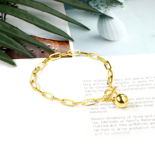 Ball Charm 18k Gold Plated Bracelet