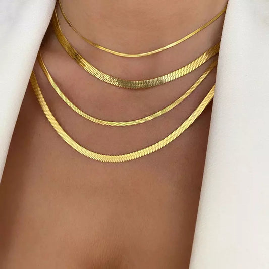 18k Gold Plated Snake Chain Necklace