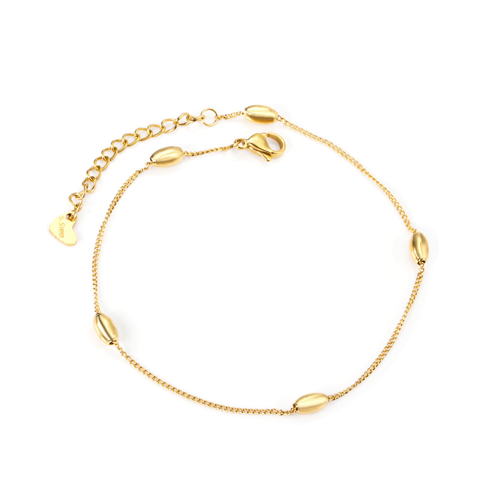 Oval Bead Anklet