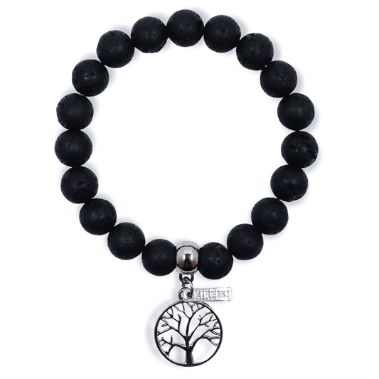 Lava Aromatherapy Gemstone Charm Bracelet