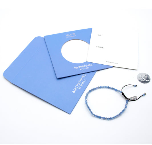 March Birthstone Gemstone Bracelet