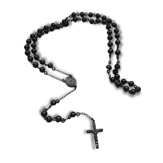 Rosary Necklace in Black