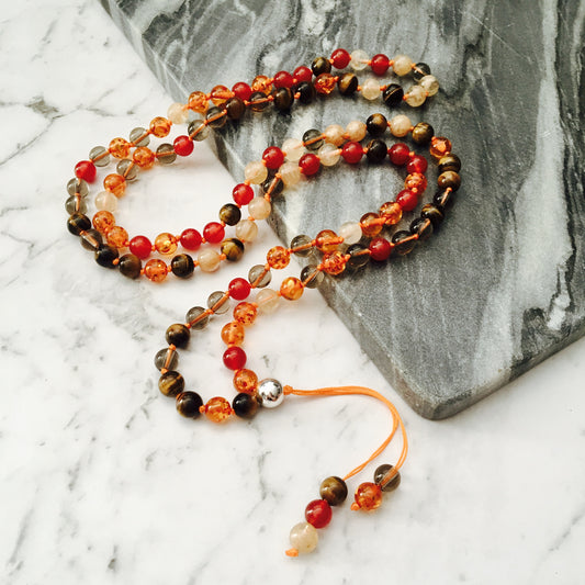 Inspire & Motivate 108 Mala Gemstone Necklace