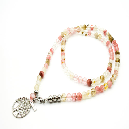 Watermelon Tourmaline Gemstone Necklace
